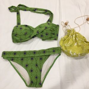 Two piece swimsuit made of recycled PET bottles